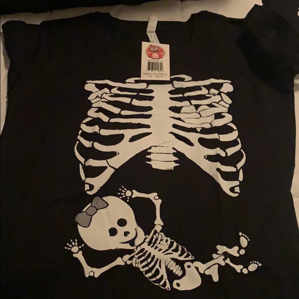 Halloween baby girl rib cage shirt